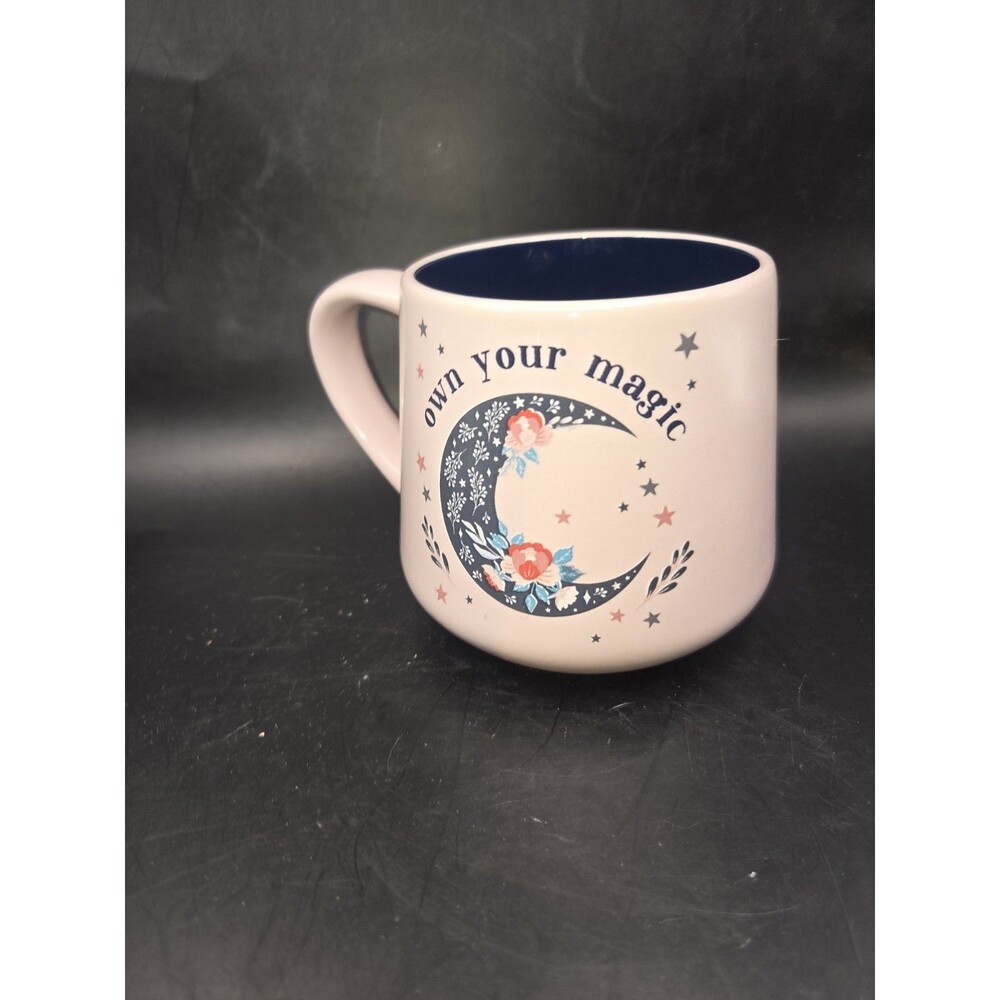 Own Your Magic Mug Ceramic Moon Flowers